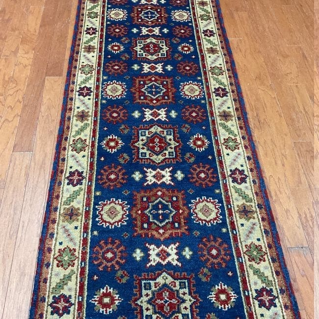 Handmade Kazak Wool Runner (India) - 2'7 x 20