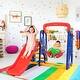 preview thumbnail 4 of 8, Goplus 3 in 1 Junior Children Climber Slide Swing Seat Basketball Hoop