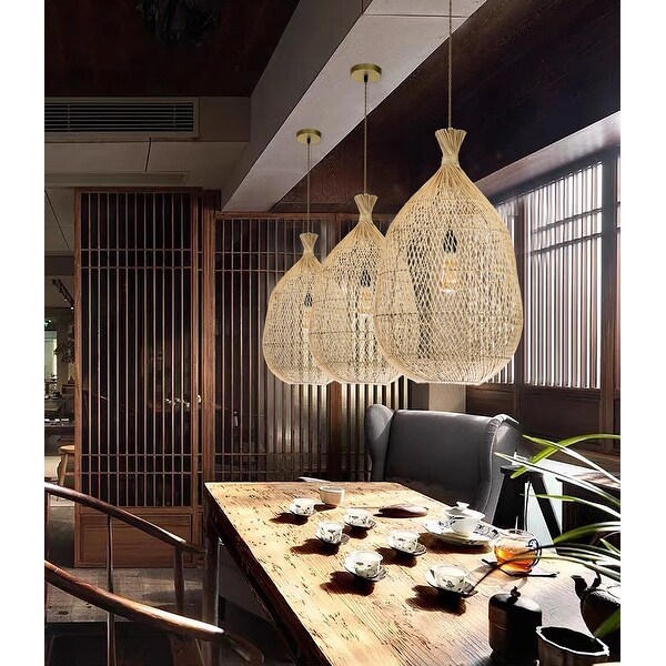 Pendant rattan lamp shade best sale