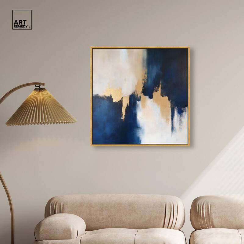 Indigo Aurelian Canvas by Art Remedy