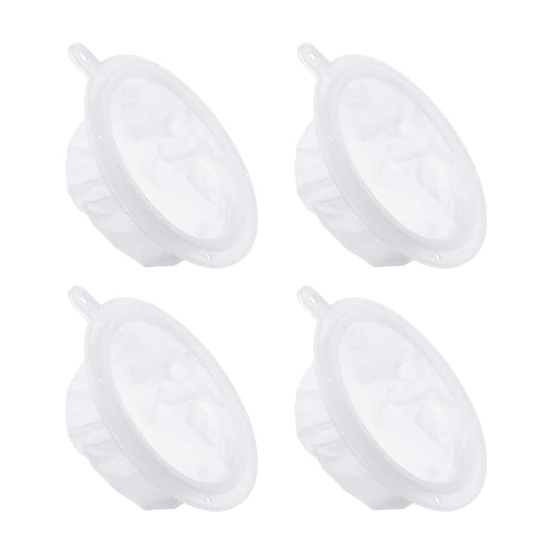 4Pcs 5.4" O.D. 400 Mesh Food Filter Strainer Fine Mesh Filters Strainers White