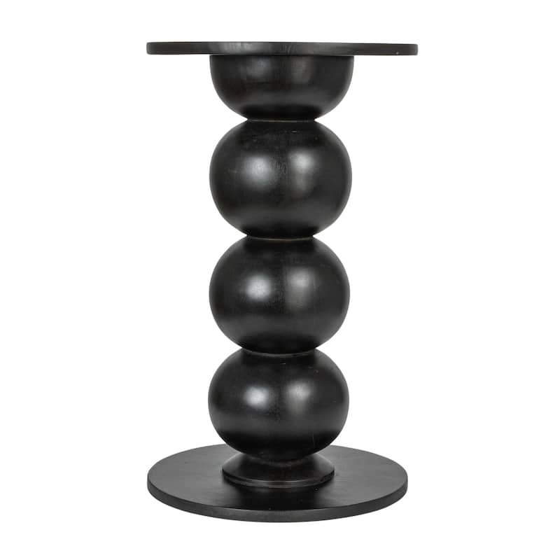 Mango Wood Bubble End Table - 13.8"L x 13.8"W x 25.0"H