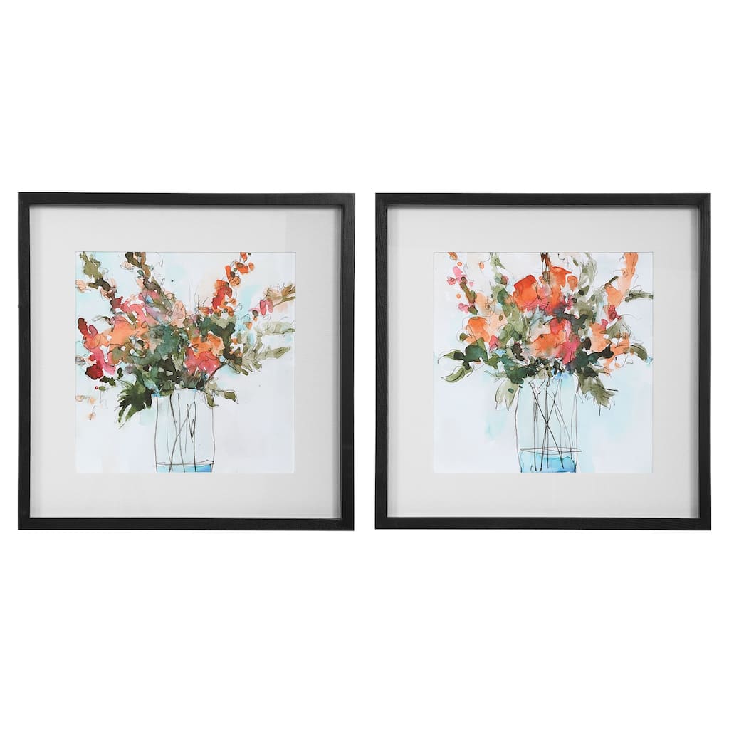 Uttermost Fresh Flowers Watercolor Prints (Set of 2)