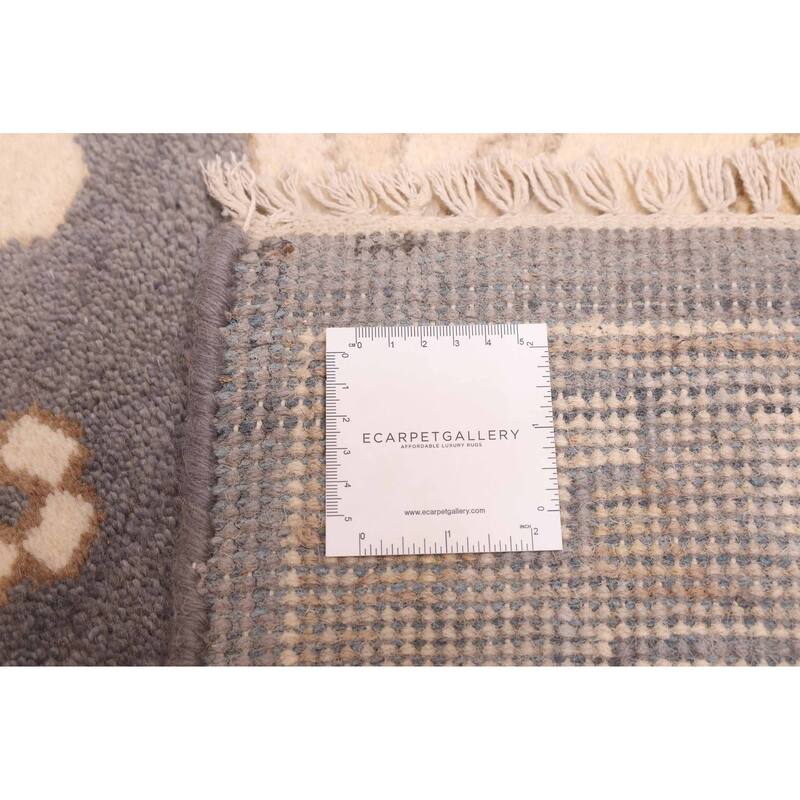 ECARPETGALLERY Hand-knotted Royal Oushak Dark Grey Wool Rug - 10'2 x 13'10