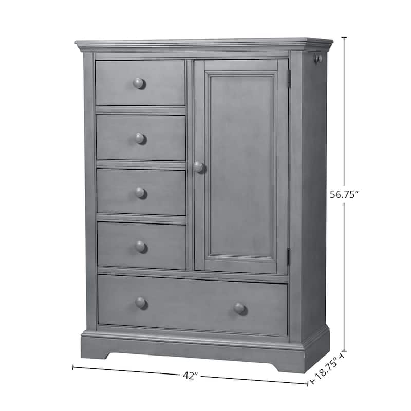 Hanley 42" Wide Chifferobe, Cloud