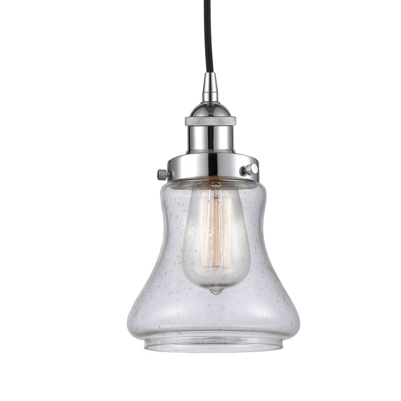 Innovations Lighting 616-1PH-10-6 Bellmont Pendant Bellmont 6" Wide - Polished Chrome / Seedy