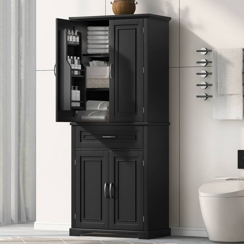Bathroom Storage Cabinet with Doors and Drawer