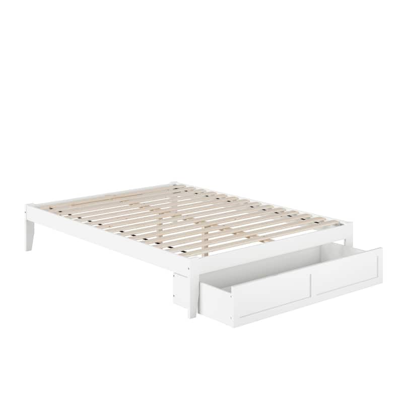 AFI Colorado Platform Bed with Foot Drawer and Charging Station