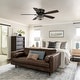 preview thumbnail 4 of 8, 48" Bronze Wooden 5-Blade Crystal Flush Mount Ceiling Fan with Remote
