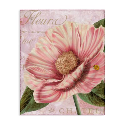 Stupell French Flower & Ladybug Canvas Wall Art Design By Sasha