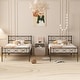 preview thumbnail 25 of 38, VECELO 14 Inch Twin Size Metal Platform Bed Frame,Kids Bed Set of 2, Bed Frame Set of 2 X Black（2 Set）