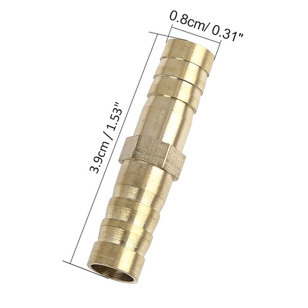 thumbnail interactive-video image 1 of SecureFix Direct 8mm Straight Brass Hose Joiner - Barb Connector For Air, Water, Gas Tubing (Single) 1 of 6