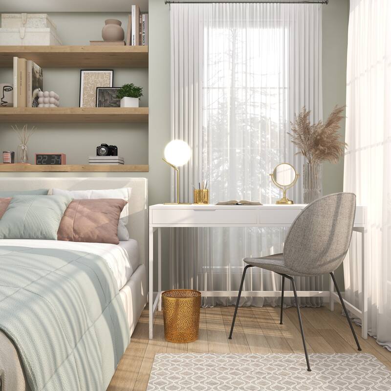 CosmoLiving by Cosmopolitan Gold Metal Small Waste Bin with Laser Carved Floral Design - 9 x 9 x 10