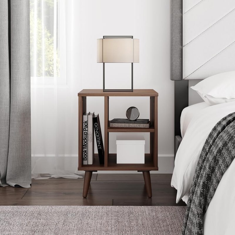 Boyd Sleep Warwick Mid-Century Modern 3-Shelf Nightstand