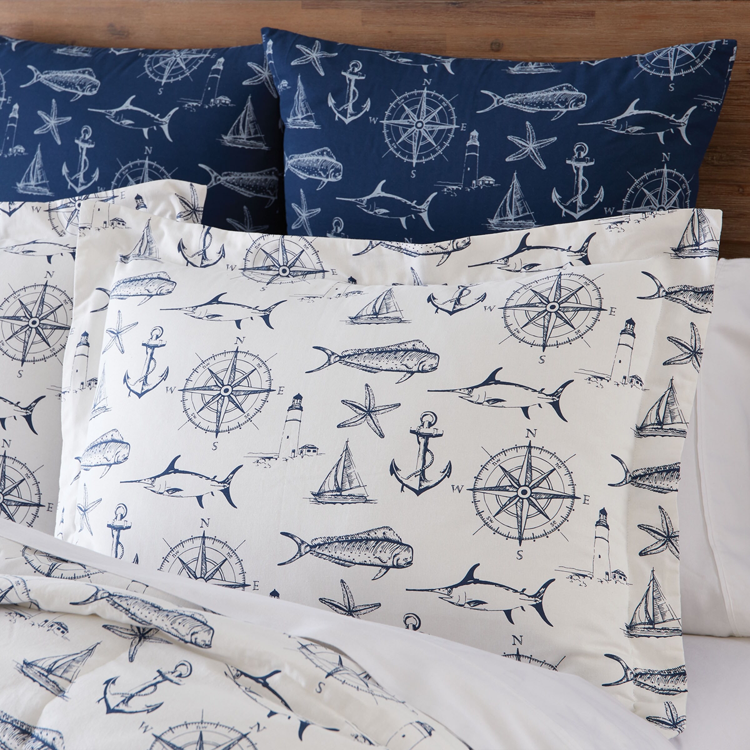 Nautical pillow shams cheap