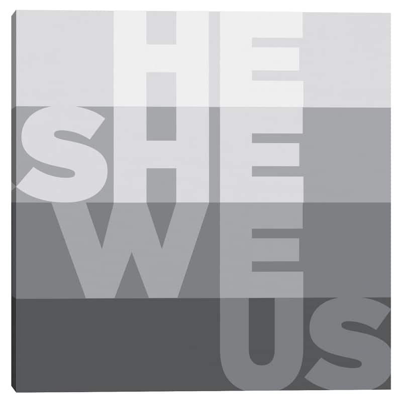 He She We Us by Parker Jones Canvas Art Print