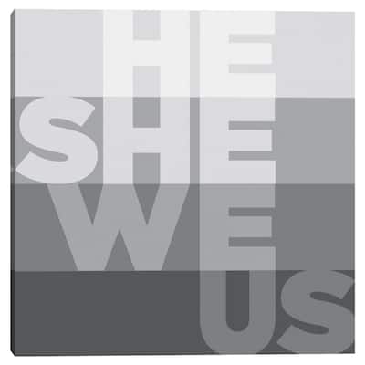 He She We Us by Parker Jones Canvas Art Print