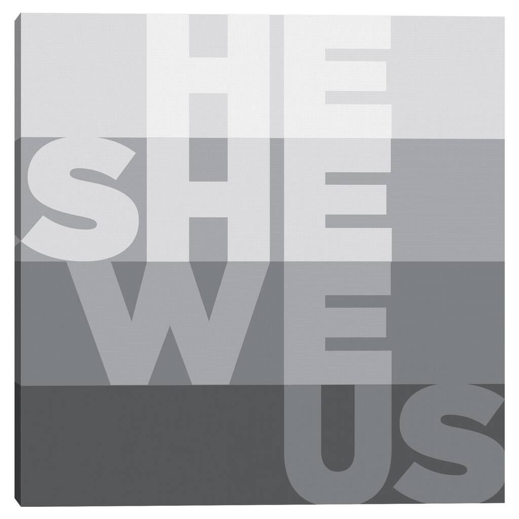 He She We Us by Parker Jones Canvas Art Print