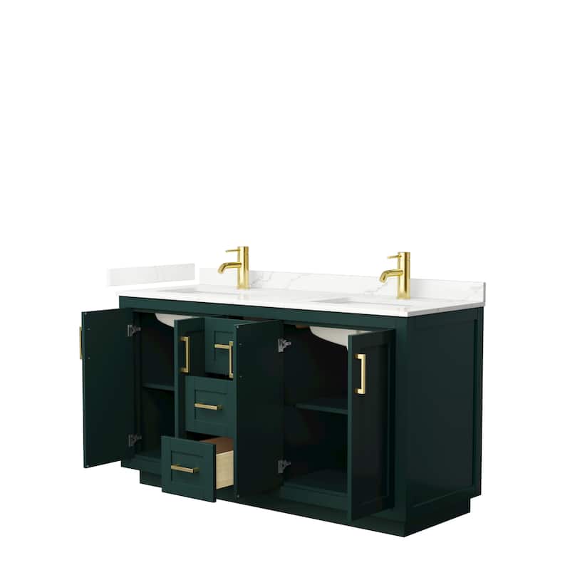 Miranda 60-inch Double Vanity, Quartz Top