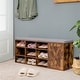 preview thumbnail 2 of 8, Costway Shoe Bench w/Padded Cushion 9-cube Adjustable Storage Shoe