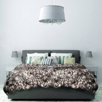 Legacy Home Luxurious Longhair Sheepskin Faux Fur Bedspread