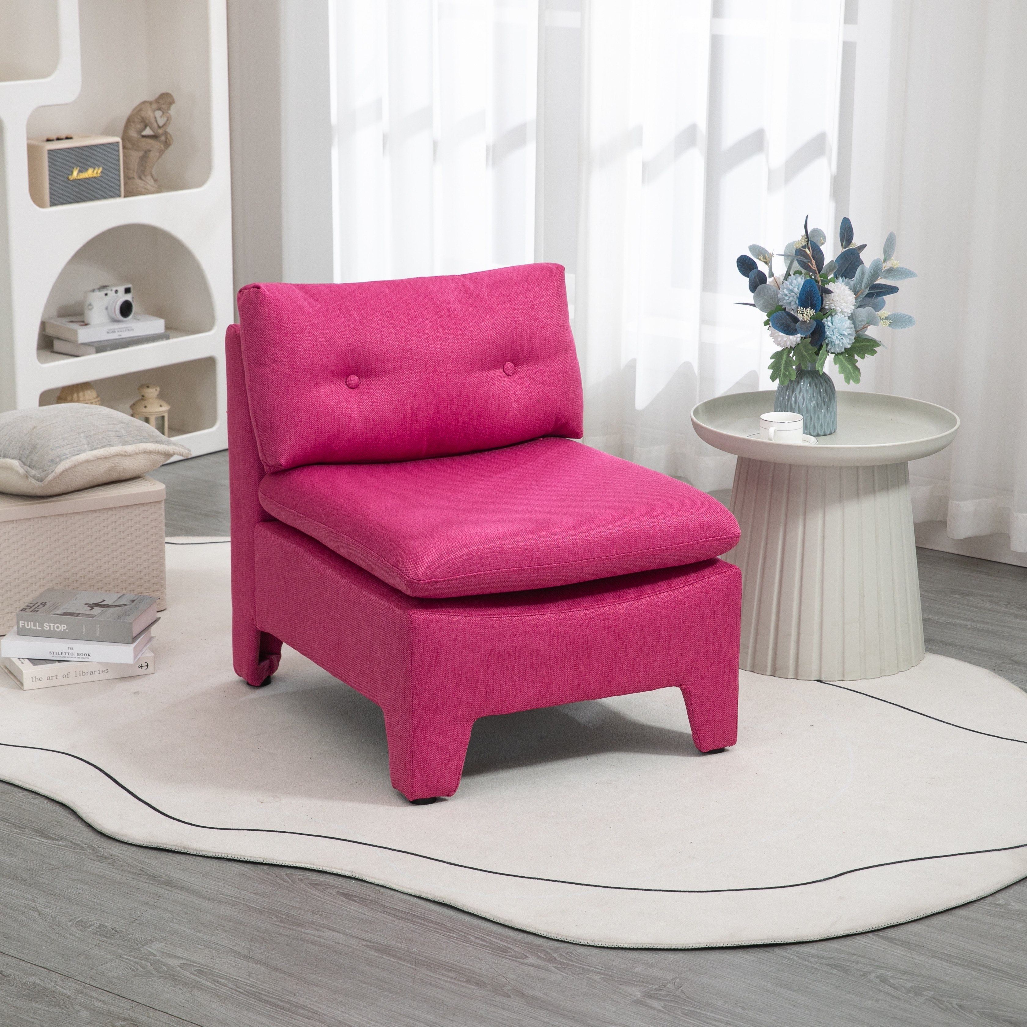 Oversized top barrel chair
