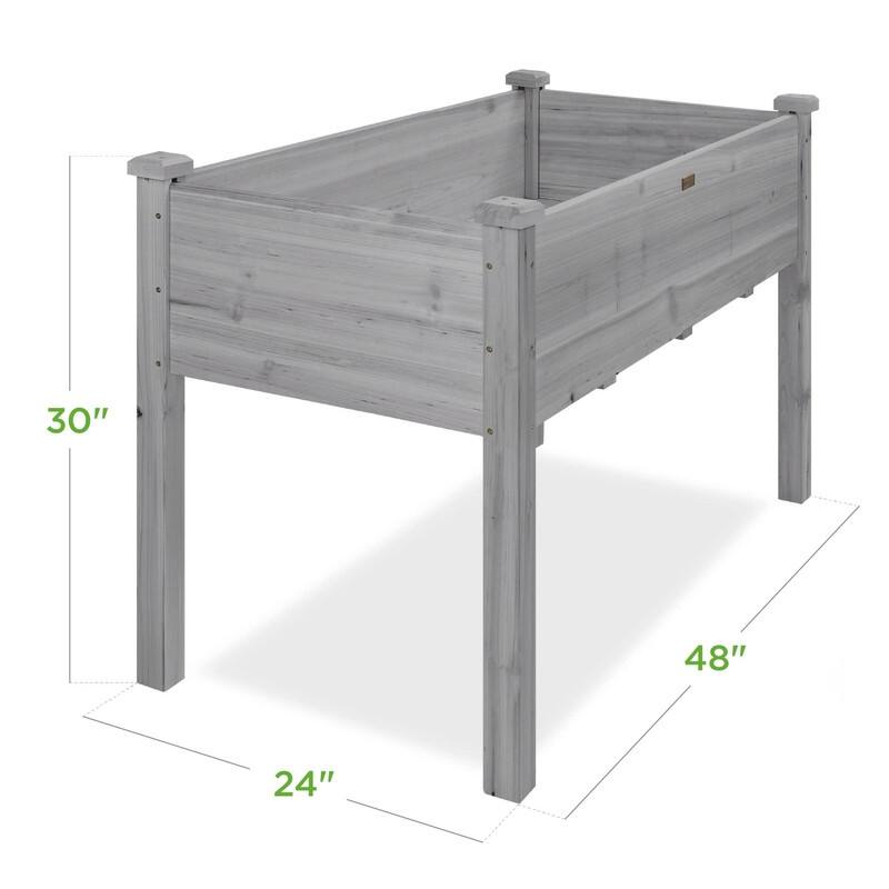 Raised Garden Bed - 48"D x 24"W x 30"H