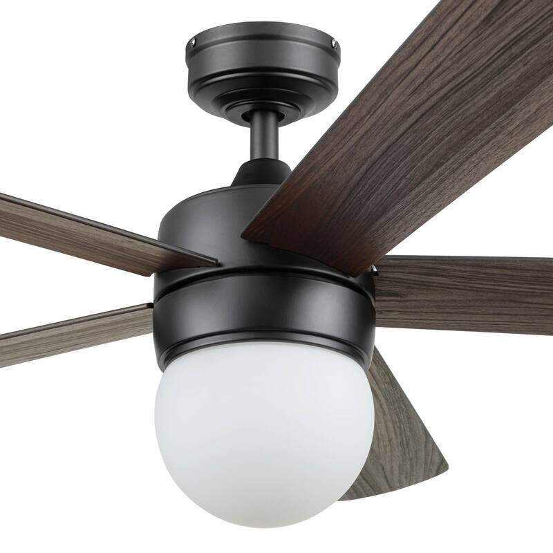 52" Prominence Home Ardrey Kell Modern Indoor LED Ceiling Fan with Light, Remote Control, Dual Mounting, Dual Finish Blades