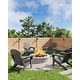 preview thumbnail 23 of 38, Folding Adirondack Chair, Outdoor Wooden Lounge Chair, Modern Lounger Adirondack Chair Ergonomic Extended Backrest