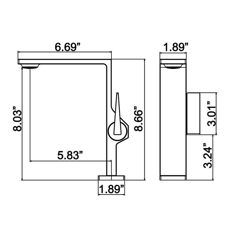 Single Handle Single Hole Deck Mounted Modern Bathroom Faucet