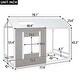 preview thumbnail 8 of 6, Twin Size House Platform with Roof and Window, White+Antique Grey