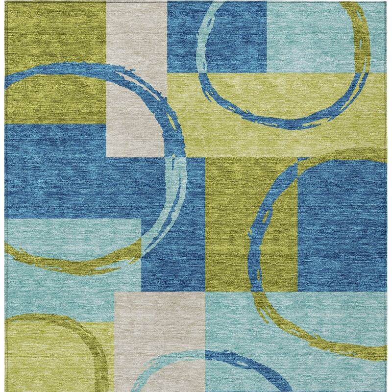 HomeRoots Geometric Modern Rectangle Outdoor Rug