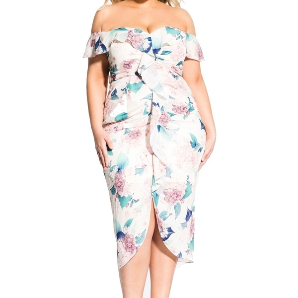 city chic white floral dress