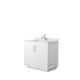 Option White, Gold Trim, White Carrara Marble Top