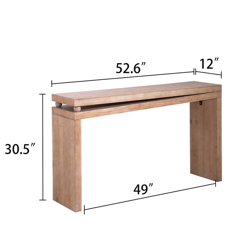 Rustic Modern Narrow Console table Slim Entryway table