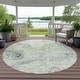 preview thumbnail 86 of 149, Machine Washable Indoor/ Outdoor Chic Paisley Chantille Rug Aloe - 8' x 8'