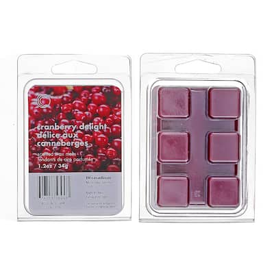 IH Casa Decor 6Pk Scented Wax Melts Cranberry Delight - Set of 4