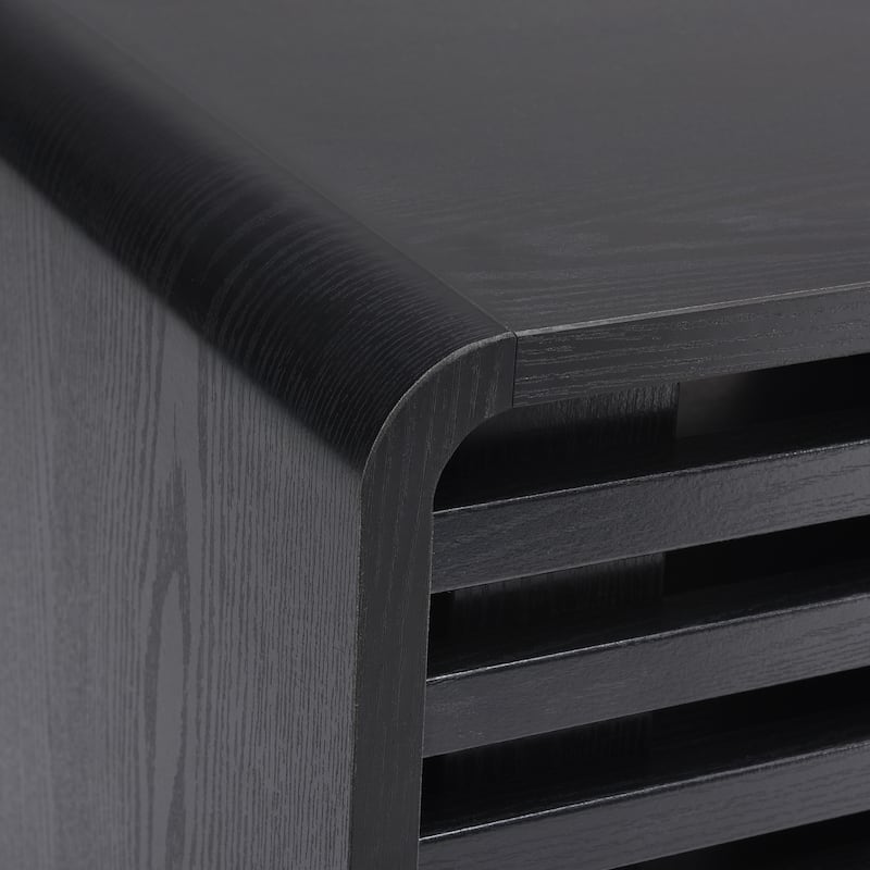 TV Stand for TV Up to 59 Inch, Entertainment Center with Storage Cabinet and Sliding Door