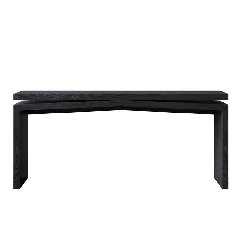 Rustic 65" Solid Wood Console Table for Farmhouse Entryway Living Room or Hallway Display Storage