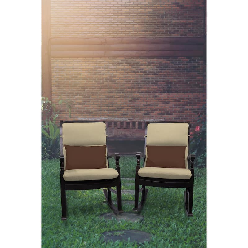 Sunbrella® Stripe Sunbrella Fabric 1 Piece Indoor/Outdoor Two Ply High Back/Recliner Cushion, 22"W x 46"L - 22"W x 46"L