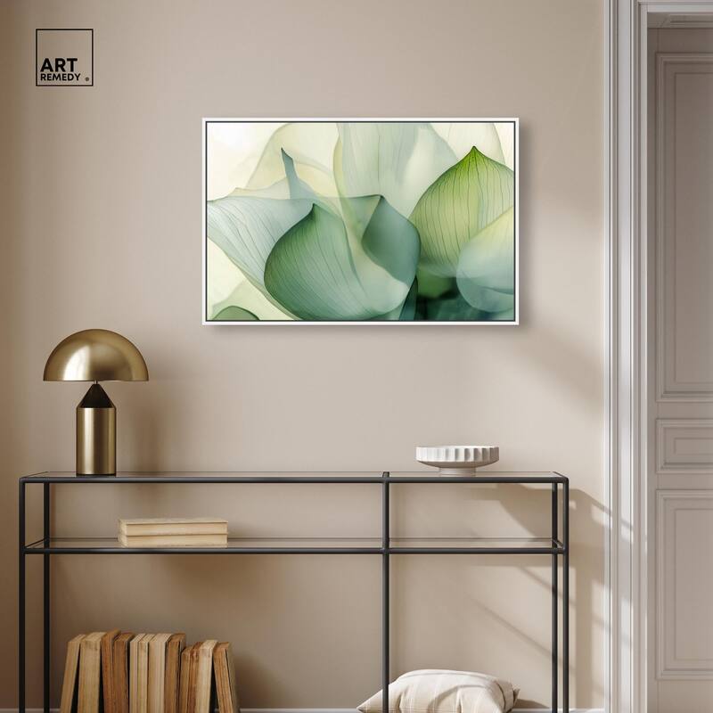 Translucent Floral Layers Canvas by Art Remedy