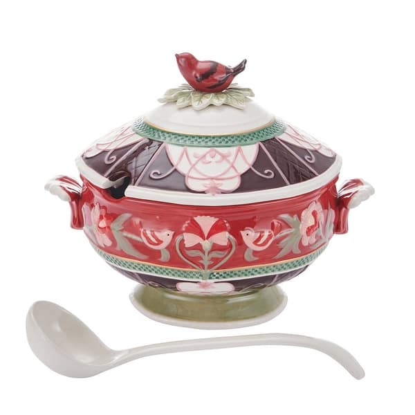 Fitz and Floyd Chalet Soup Tureen with Ladle 3 Qt On Sale Bed Bath