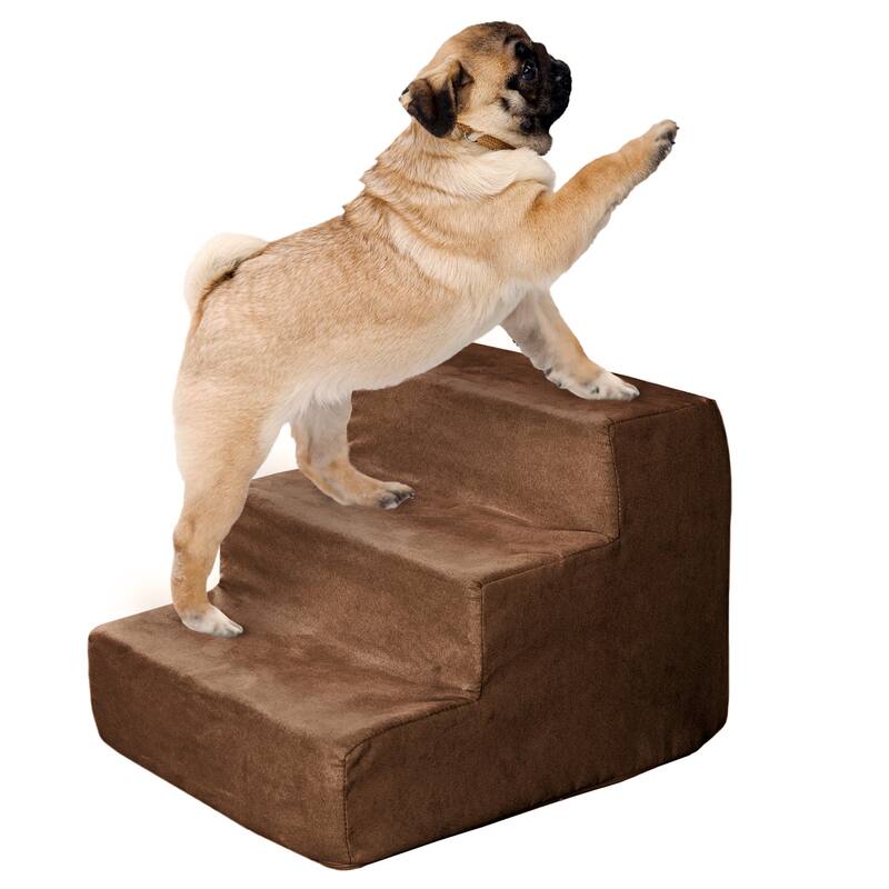 Petmaker 3-Step Pet Stairs with Removable Zippered Microfiber Cover