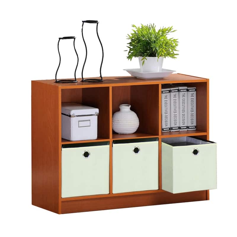 4-Shelf Corner Bookcase Cappuccino Finish Modern Space-Saving Storage with Open Display for Small Rooms