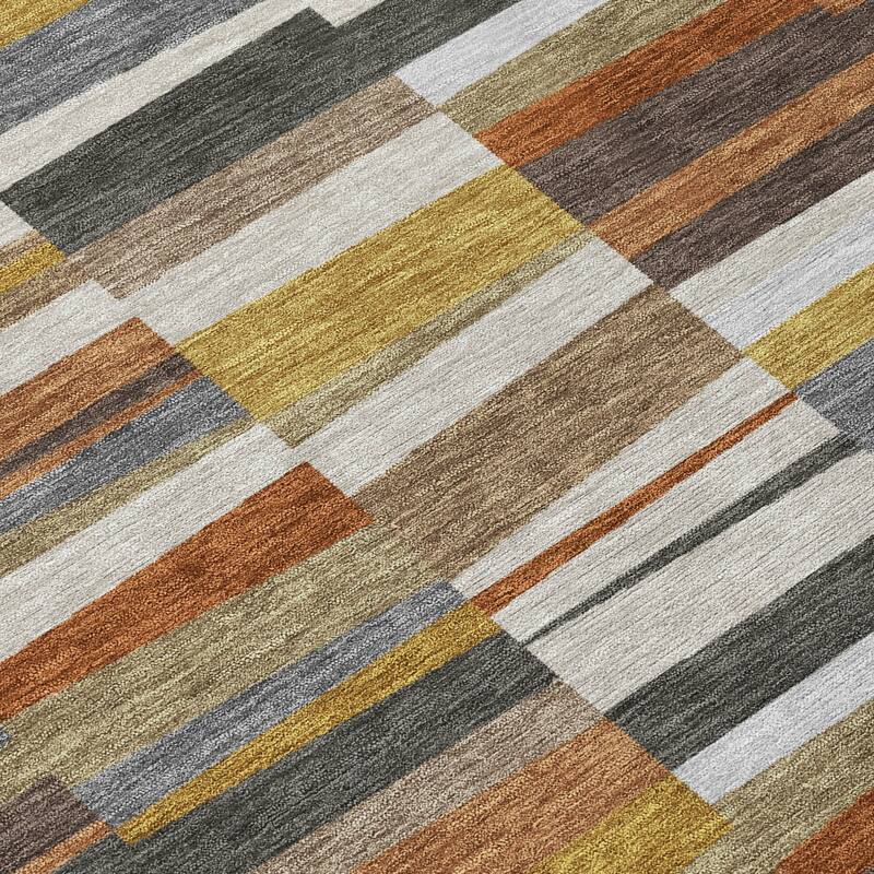 Machine Washable Indoor/ Outdoor Modern Antonito Chantille Rug