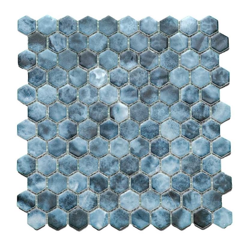 Eterna Hex 1x1 Glass Hexagon Mosaic Tile - Floor, Wall & Backsplash