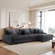 118.4"W Plush Modular Sectional Sofa with Pillows