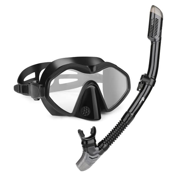 Odoland Snorkel Mask with Dry Snorkel, Great 2In1 Snorkeling Gear for