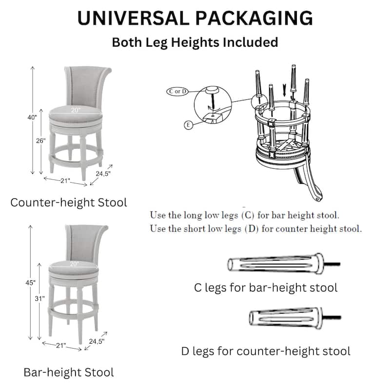 Copper Grove Rijssen Counter-Height Wood Swivel Stool, Faux Leather Seat