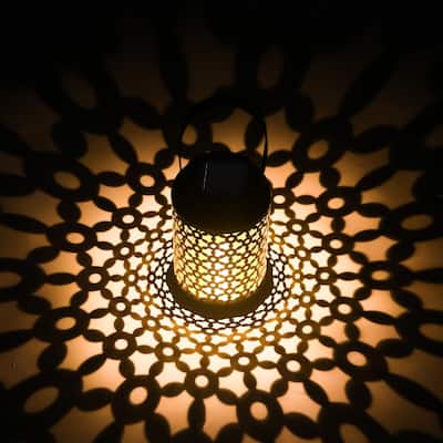 Adeco Solar Outdoor Metal Lanterns with Hanging Handle